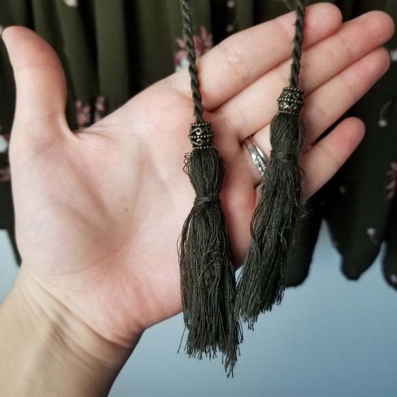 Entro ruffle floral lace up chest bell sleeve shirt L - Picture 5 of 13